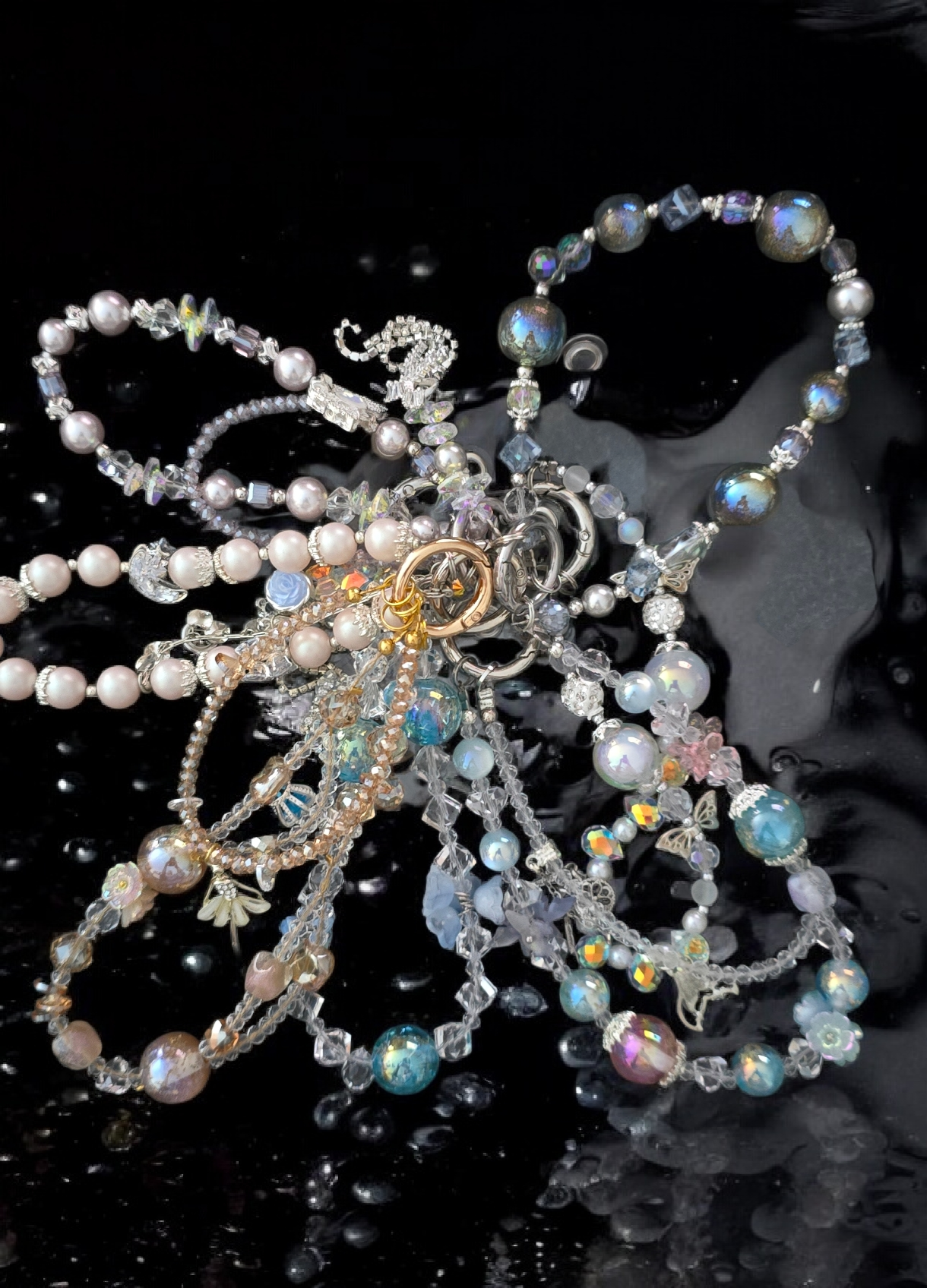 Beaded Phone Charm or Keychain