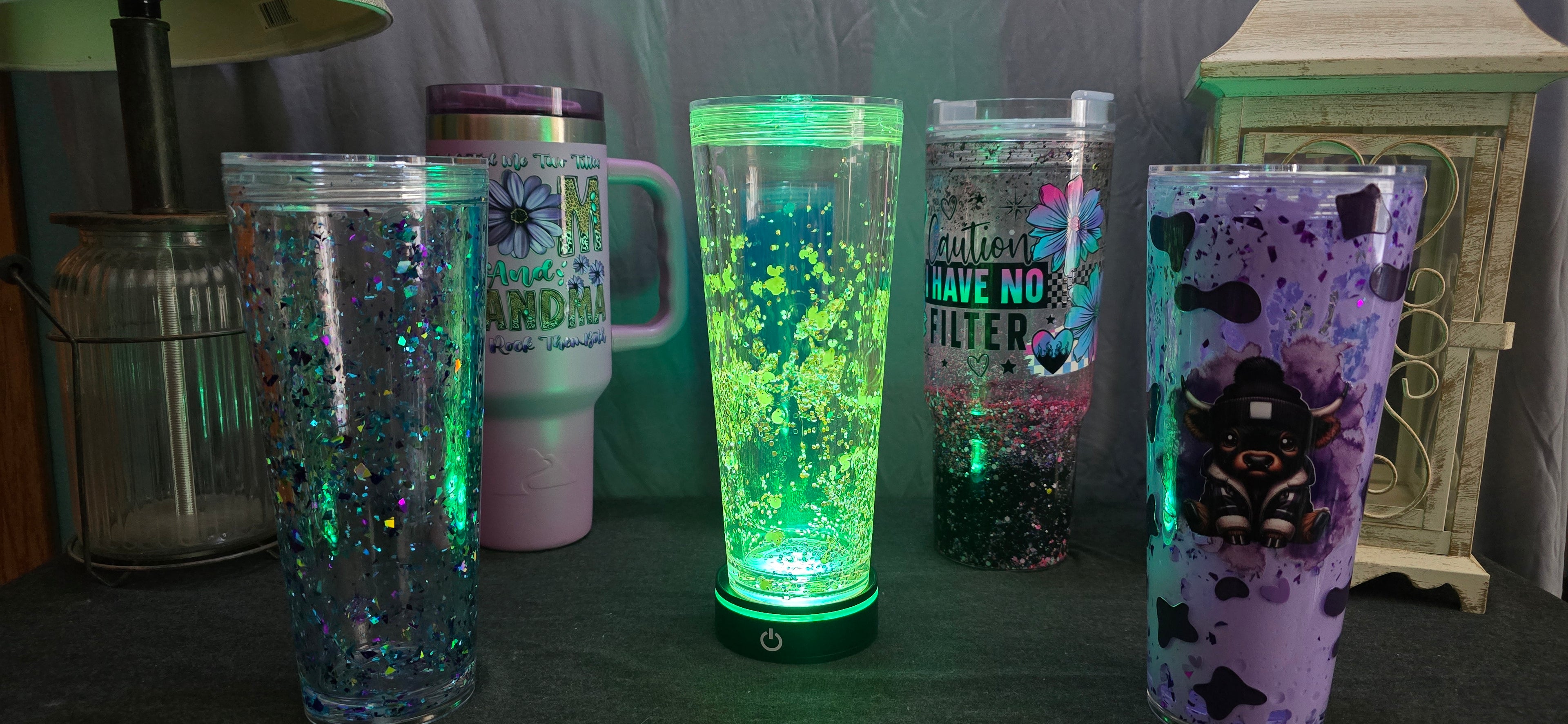 Tumblers of different styles
