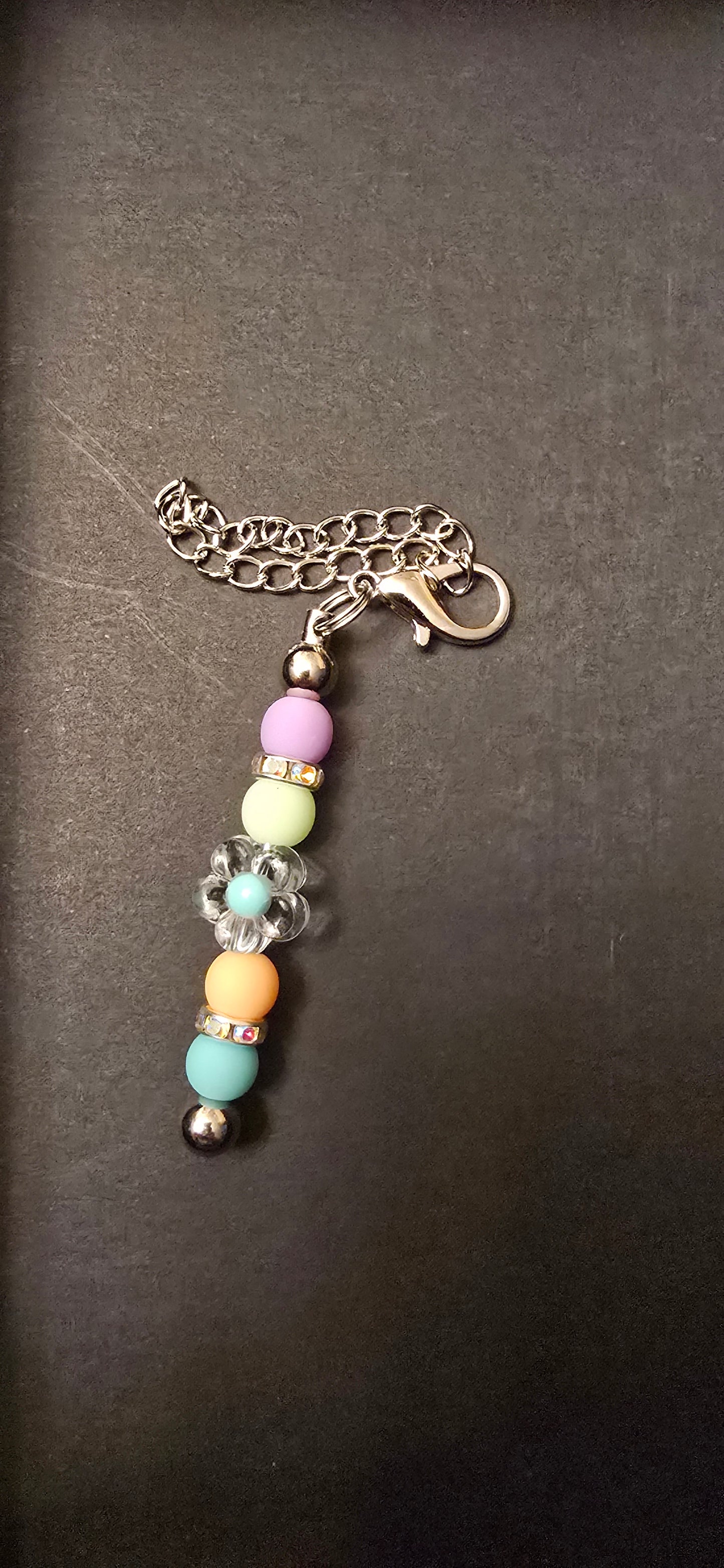 Little flowe multi color cup/bag charm