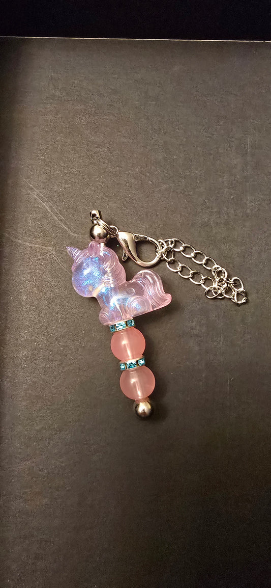 Iridescent Unicorn cup/bag charm