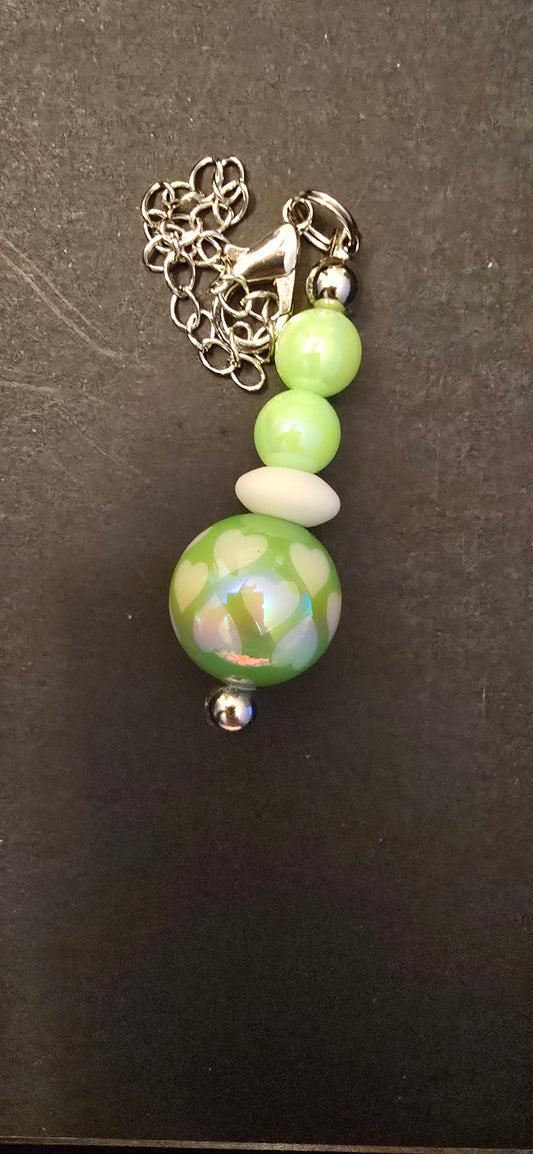 Lime green cup/bag charm