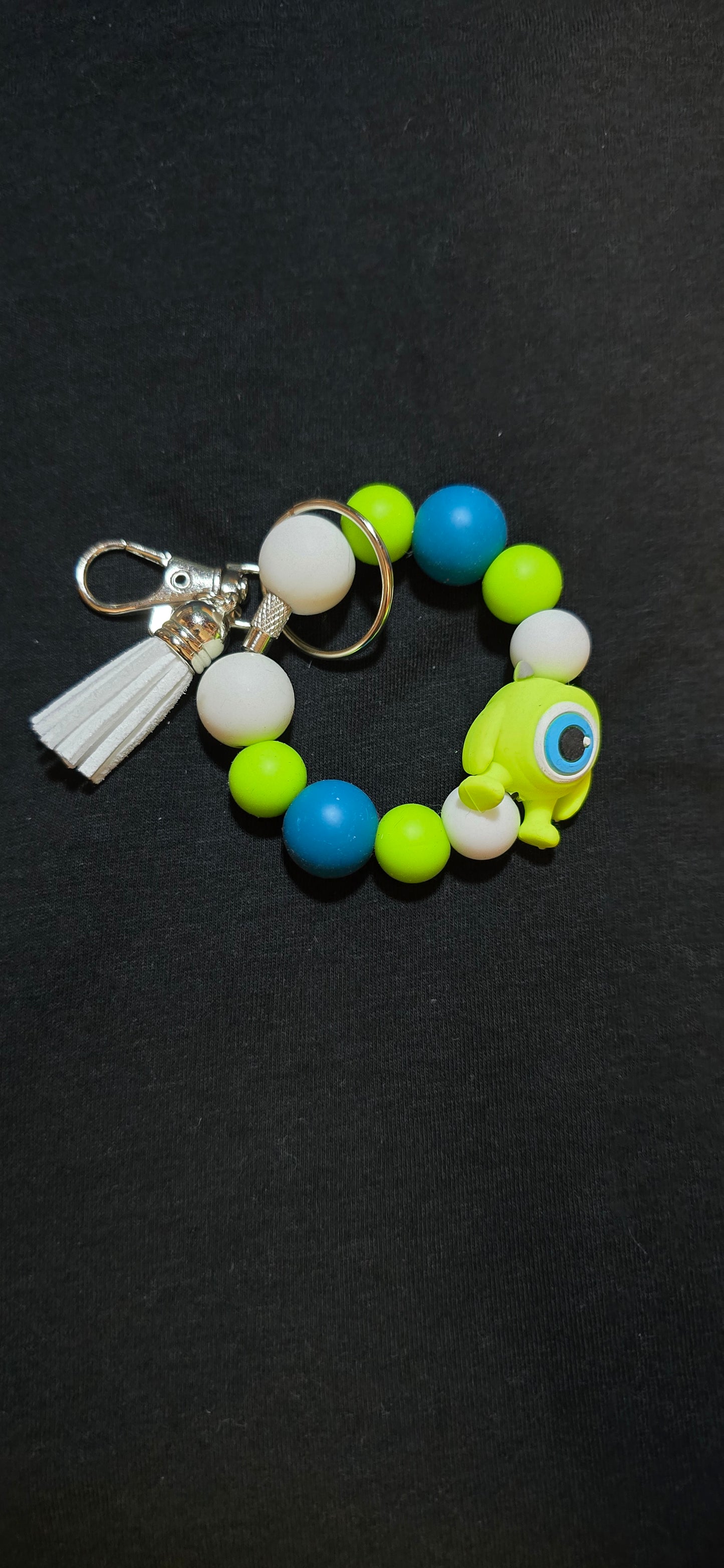 Small green/blue keychain/cup charm