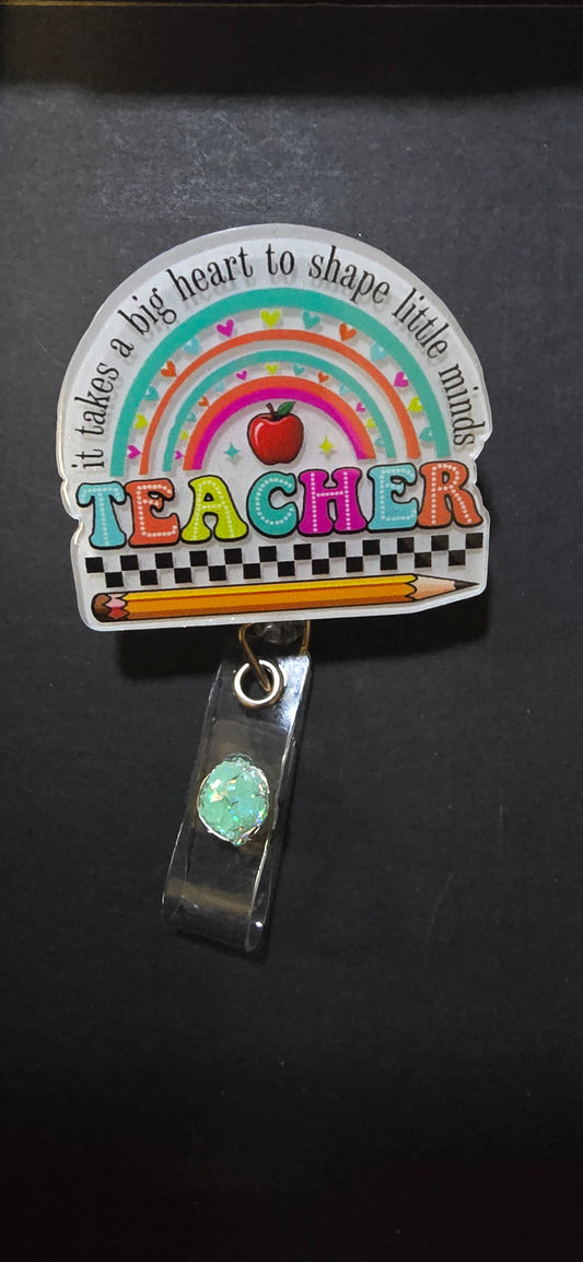 Teacher badge reel