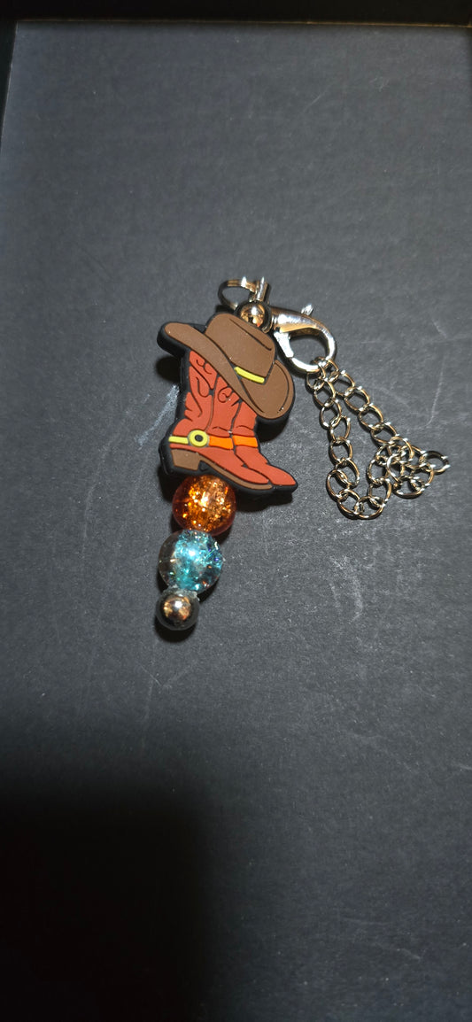 Cowboy boots cup/bag charm