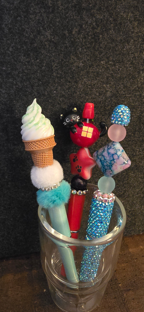 #4 handcrafted beaded pens
