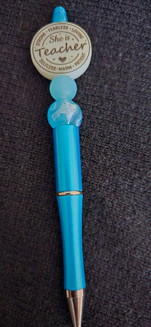 blue teacher pen