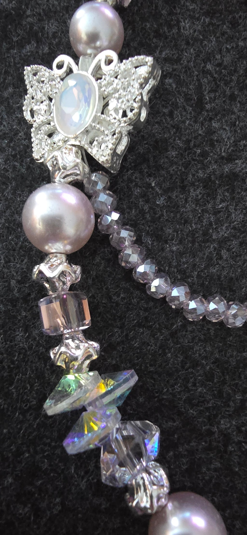 Beaded Butterfly Phone Charm or Keychain
