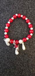 Red&White w/bird charm