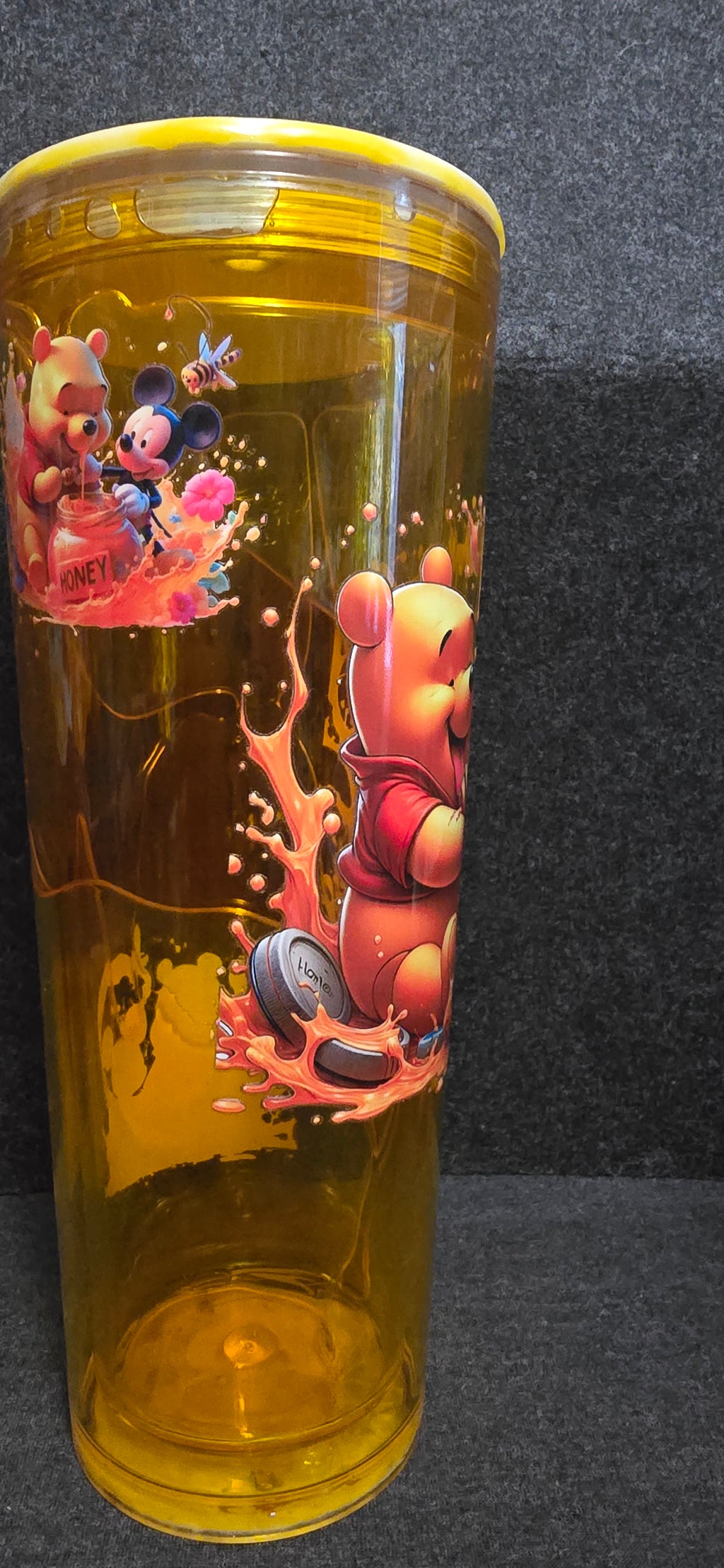 Winnie Pooh 24oz acrylic honey drip tumbler