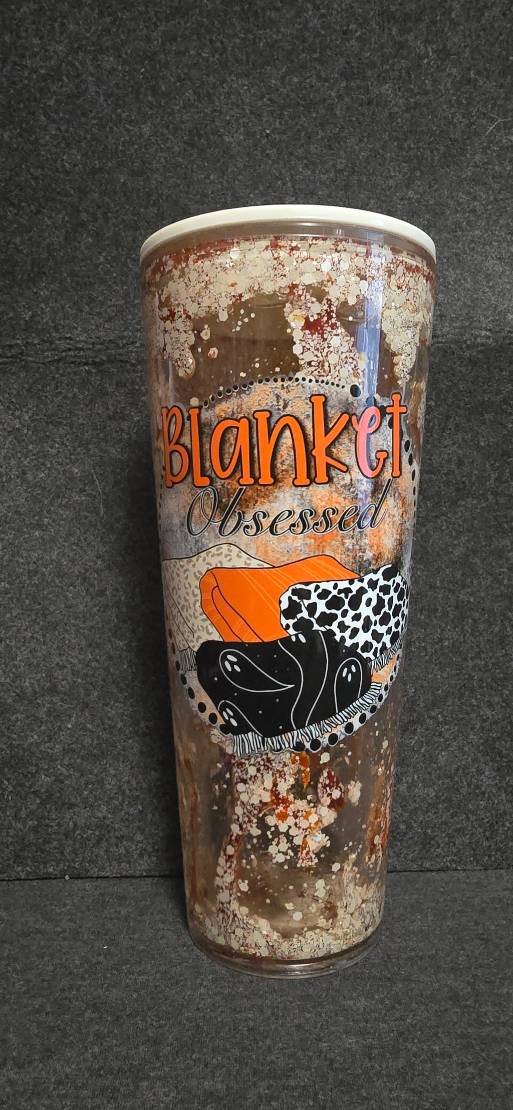 Cozy Blanket acrylic 24oz lava tumbler