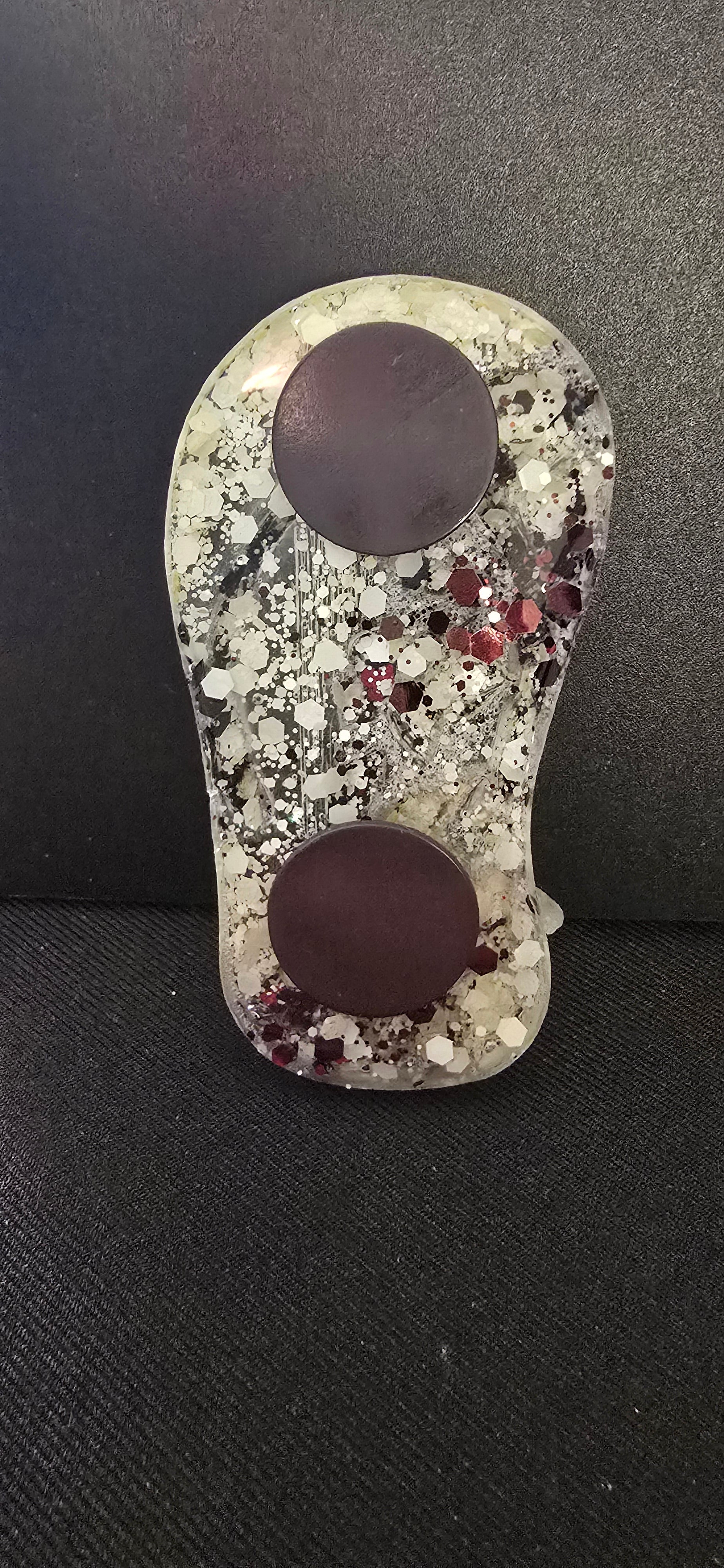 Cream&Burgundy Flip-Flop Magent