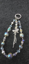 Elegant Silver Bow Phone Charm or Keychain