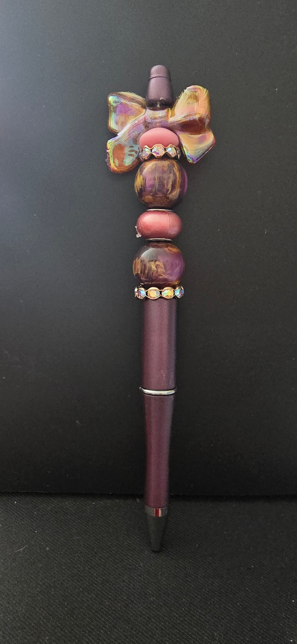 Burgundy Bow Pen