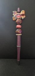 Burgundy Bow Pen