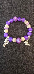 Purple w/butterfly and angel charm
