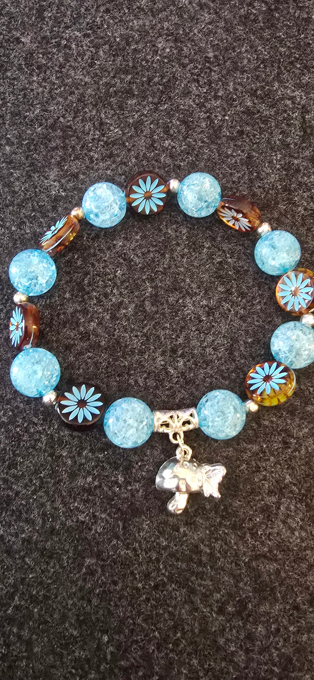 Blue&Brown w/mushroom-butterfly