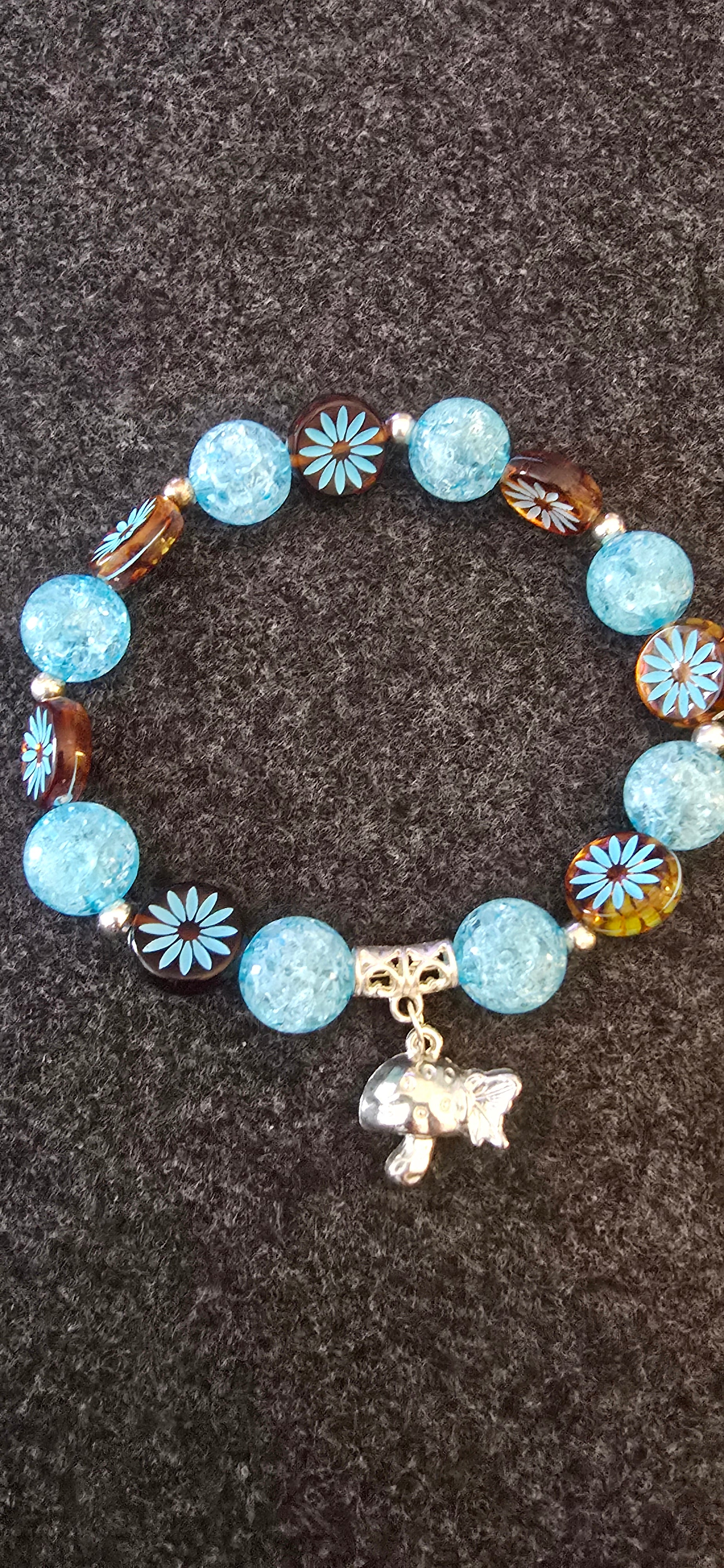 Blue&Brown w/mushroom-butterfly