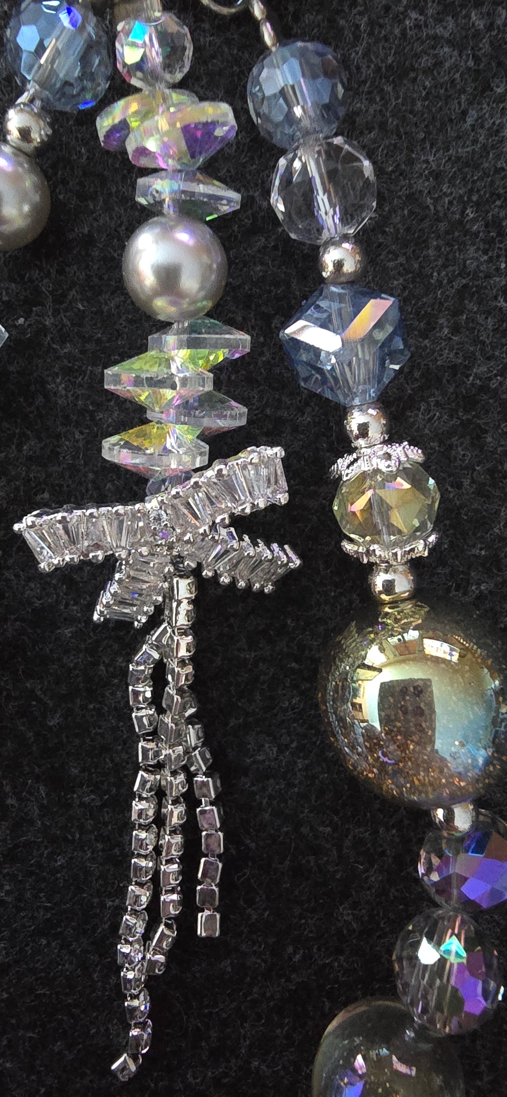 Elegant Silver Bow Phone Charm or Keychain