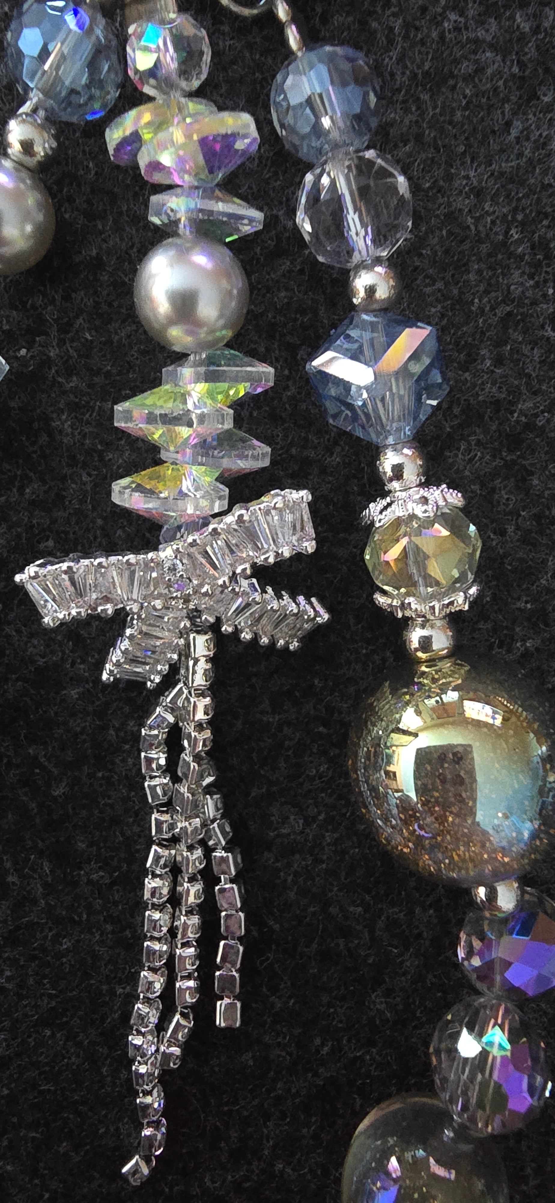 Elegant Silver Bow Phone Charm or Keychain