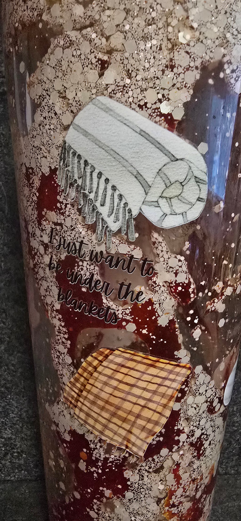 Cozy Blanket acrylic 24oz lava tumbler