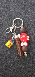 Red M&M Keychain