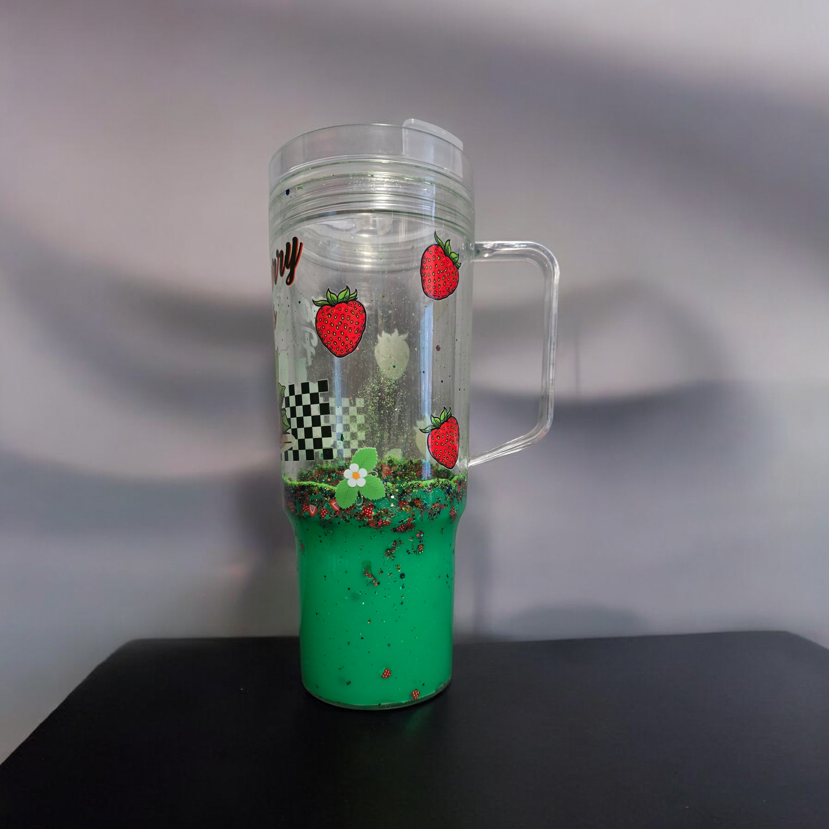 Strawberry Fields 40oz acrylic w/handle