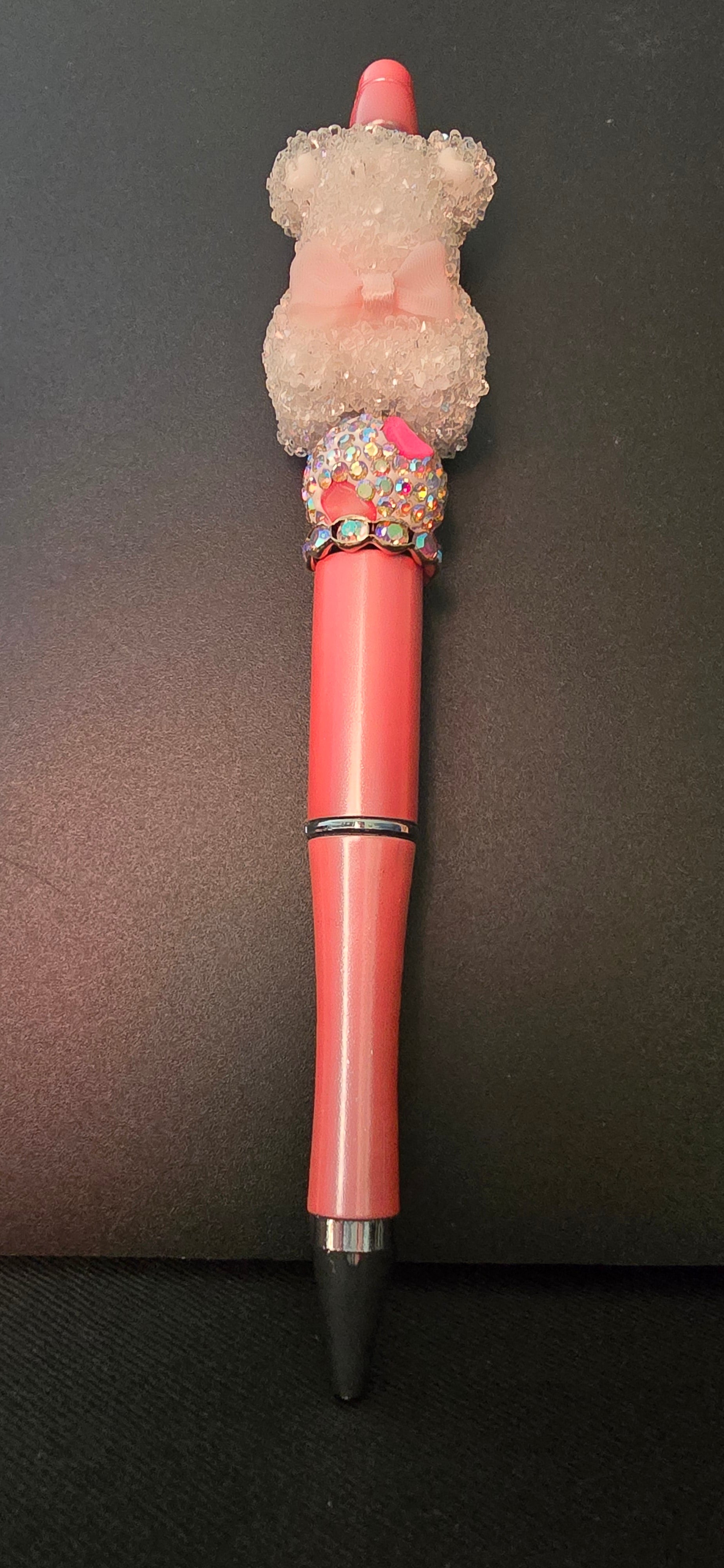 3D Bear Crsytal Bead Pen