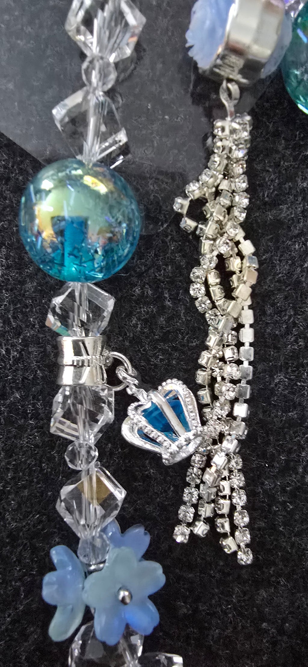 Little Blue Flowers Phone Charm or Keychain