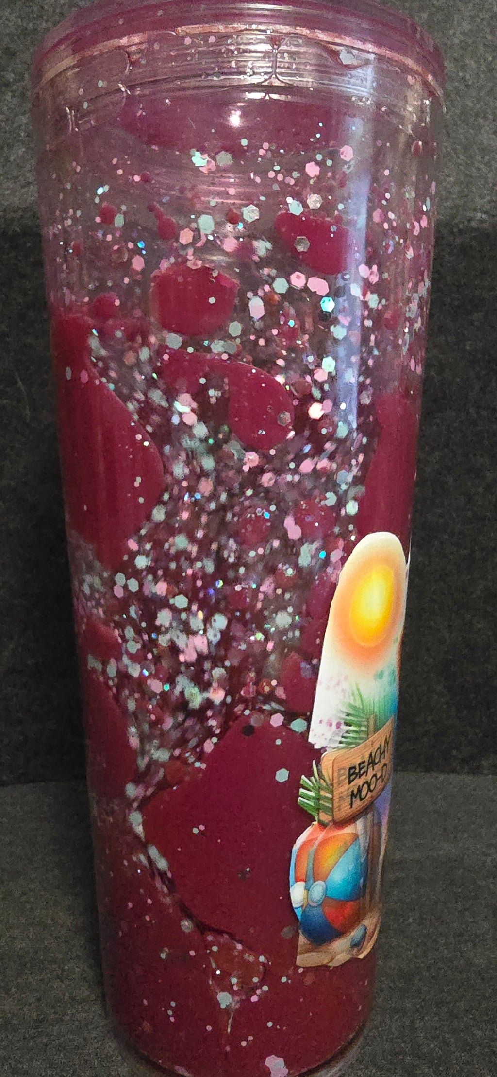 Sweet Summer Moo Moo 24oz acrylic deep pink lava