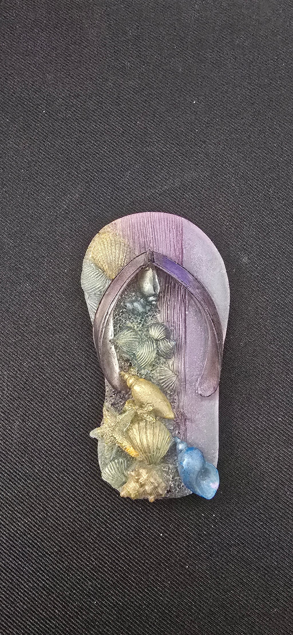 Purple and Gold Flip-Flop Magent