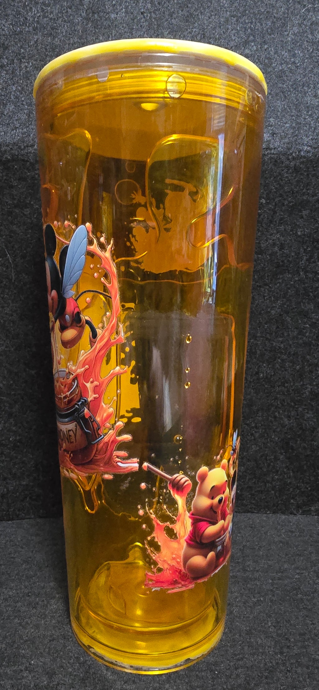 Winnie Pooh 24oz acrylic honey drip tumbler