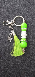 Lime Green w/butterfly charm Keychain