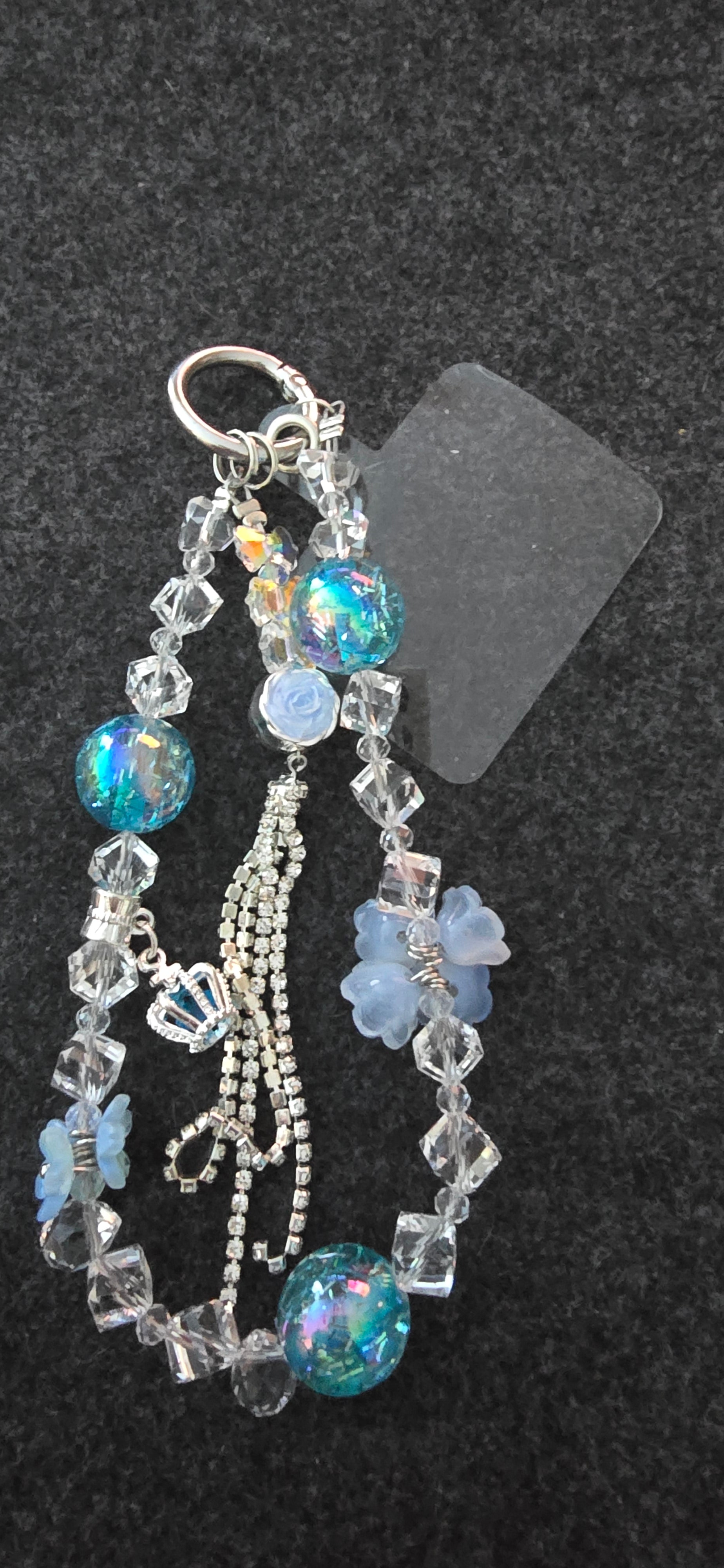 Little Blue Flowers Phone Charm or Keychain
