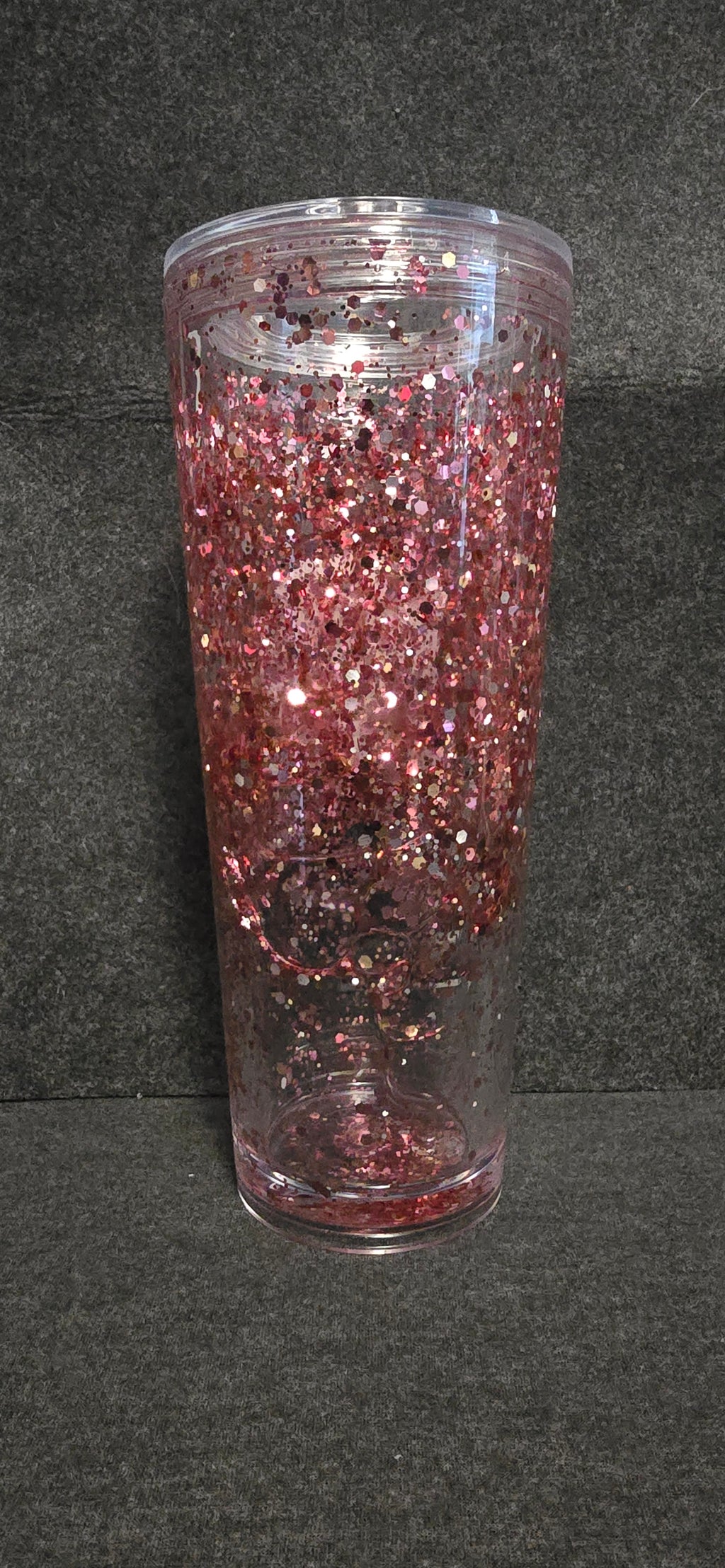 Girls gone fishin acrylic 24oz pink glitter lava tumbler