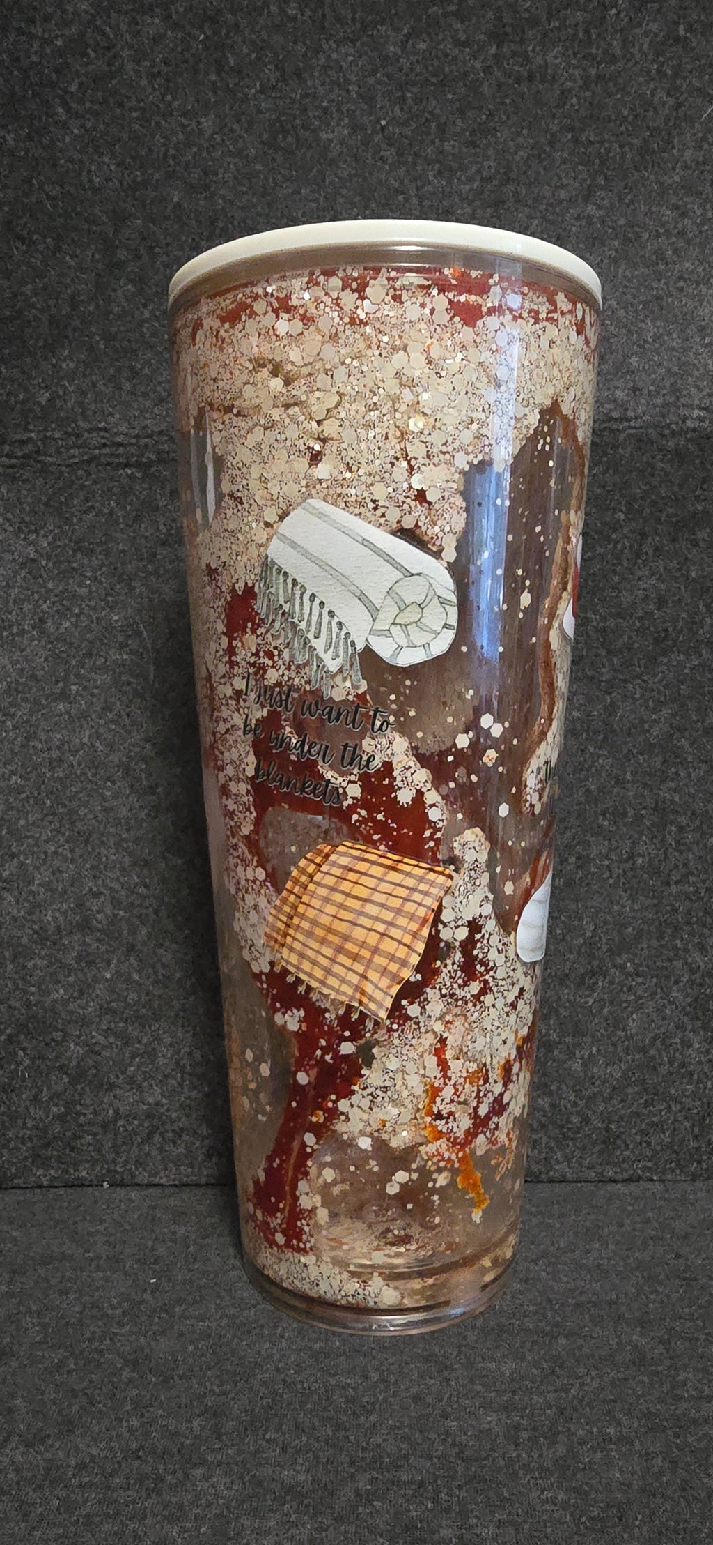 Cozy Blanket acrylic 24oz lava tumbler