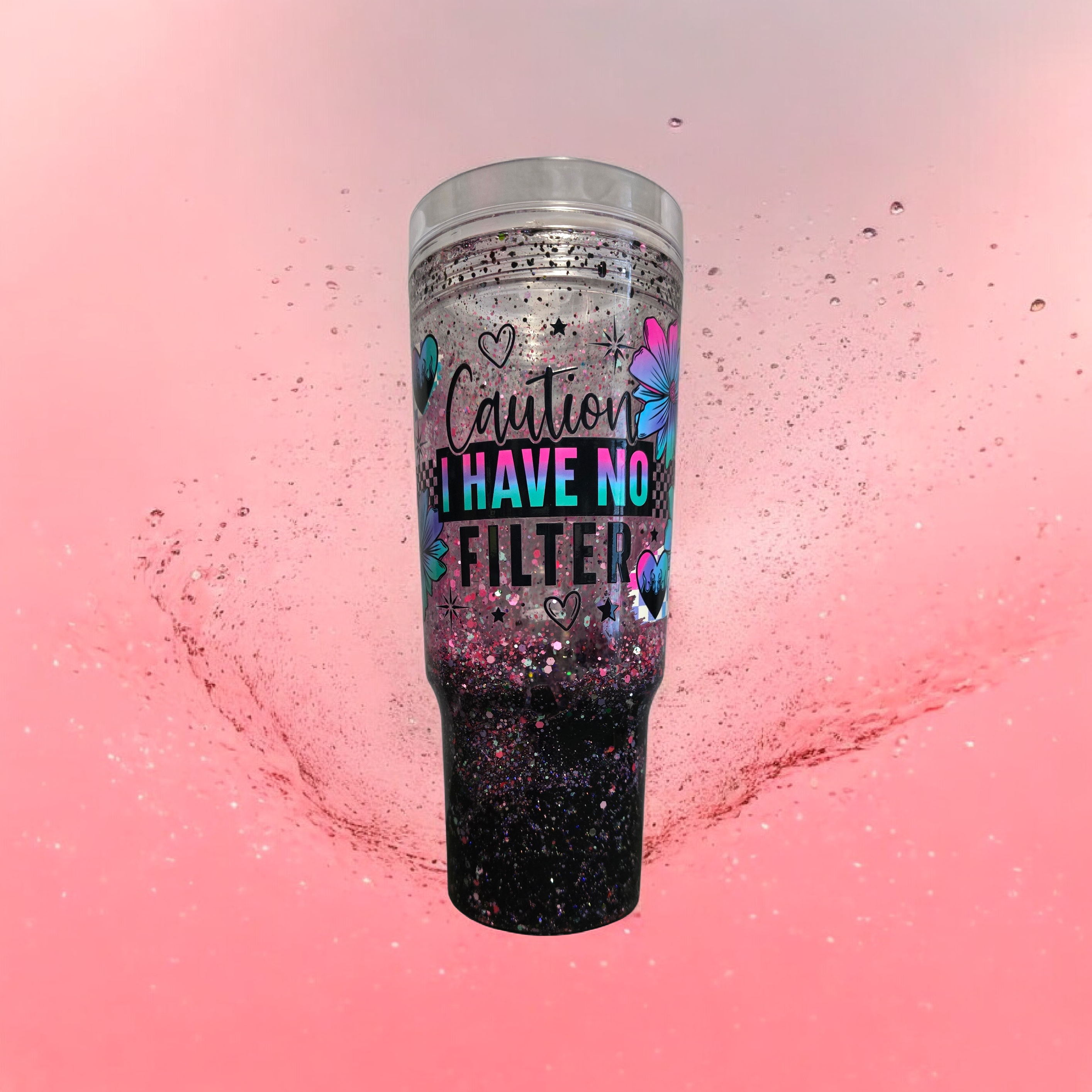 Caution I Have No Fliter-40oz acrylic w/handle