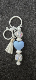 Baby Blue Heart Keychain