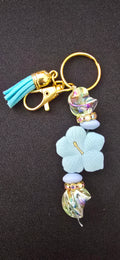 Light Blue Flower Keychain