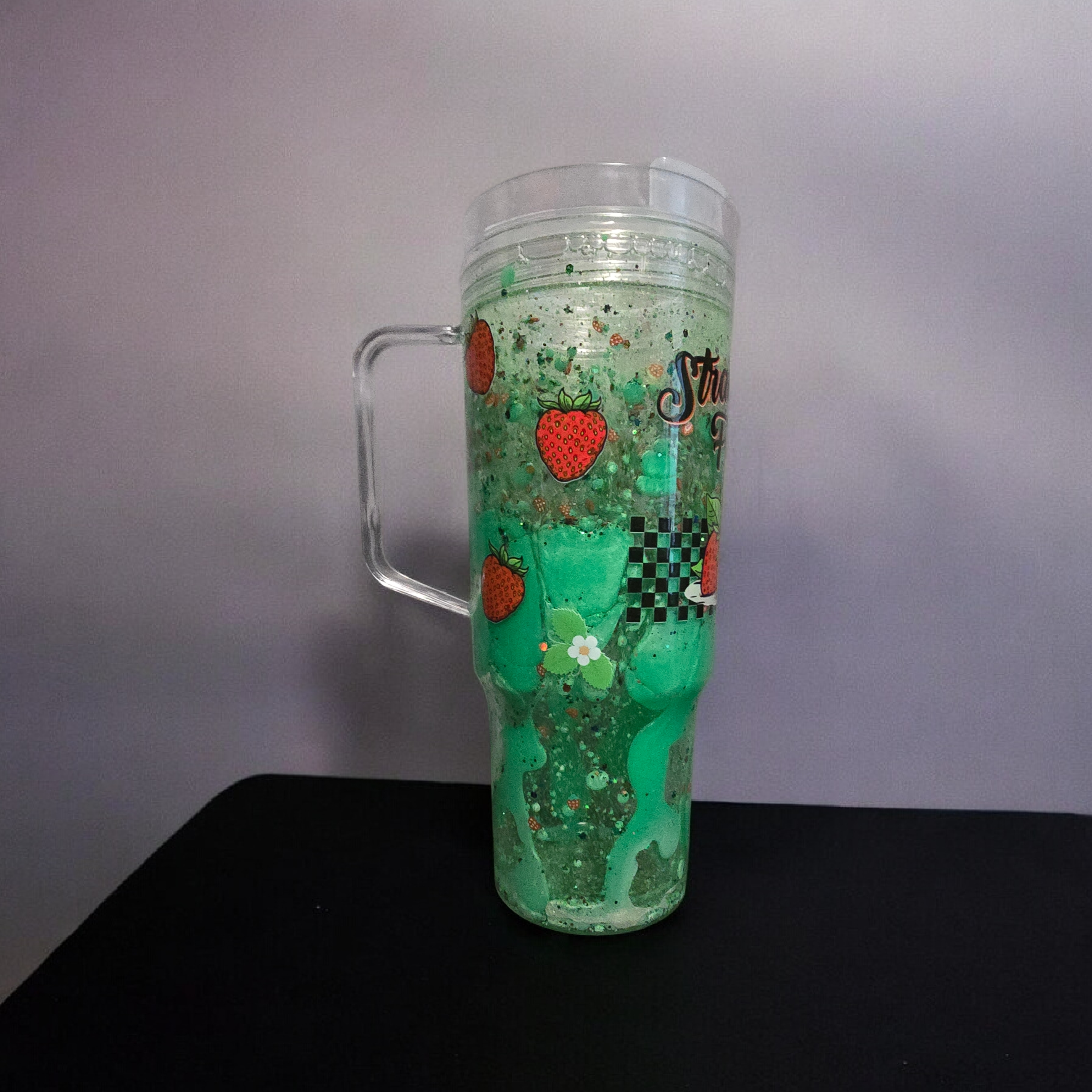 Strawberry Fields 40oz acrylic w/handle