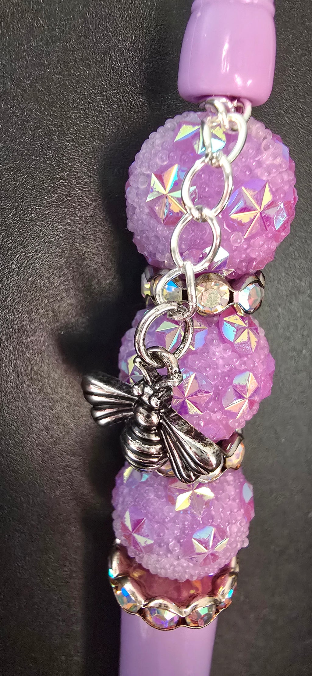 Light Purple Pen with Bee charm