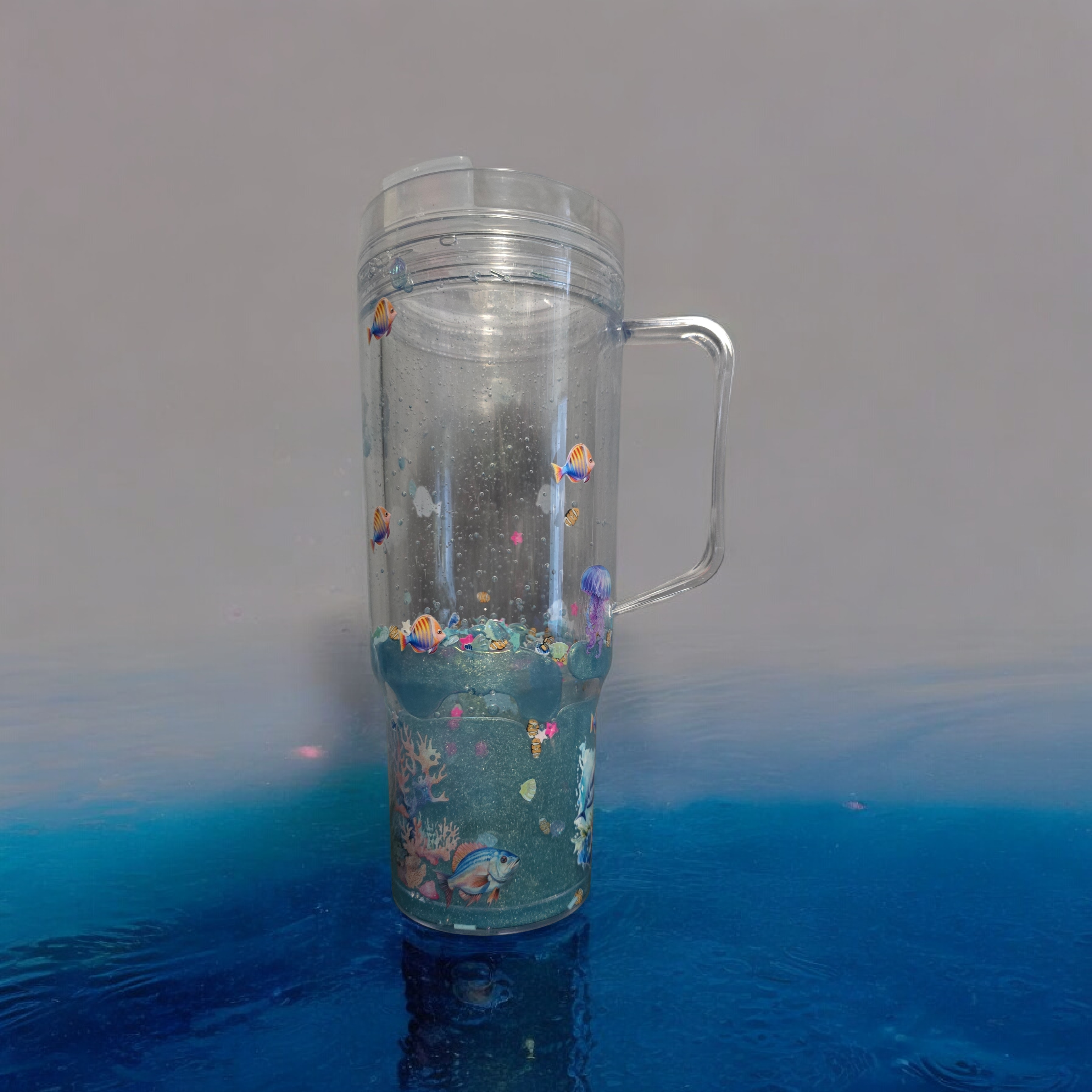 Under the Sea-40oz acrylic w/handle